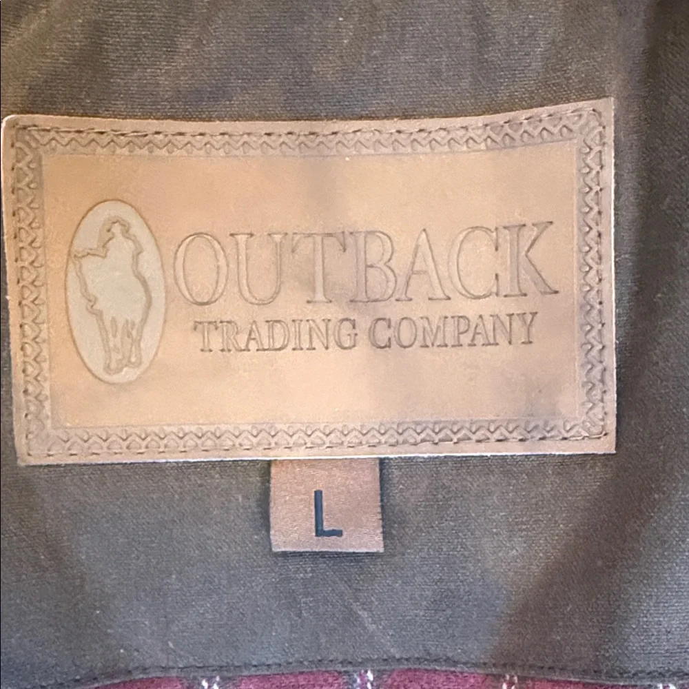 Outback trading company Brown Waxed Cotton Field Vest with Red Plaid Lining